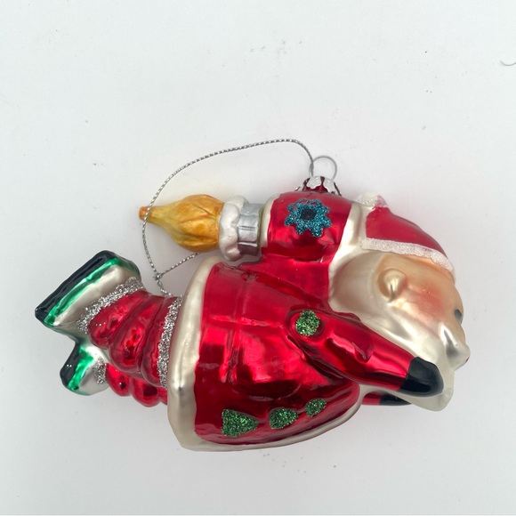 Set of 5 Glass Blown Metallic Christmas Holiday Ornaments - Picture 5 of 6